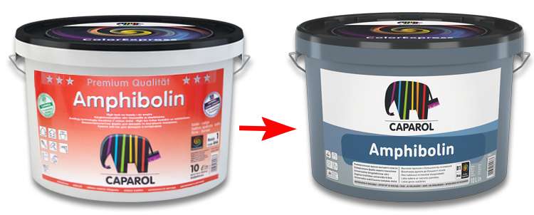 Новый дизайн этикетки Amphibolin 2018